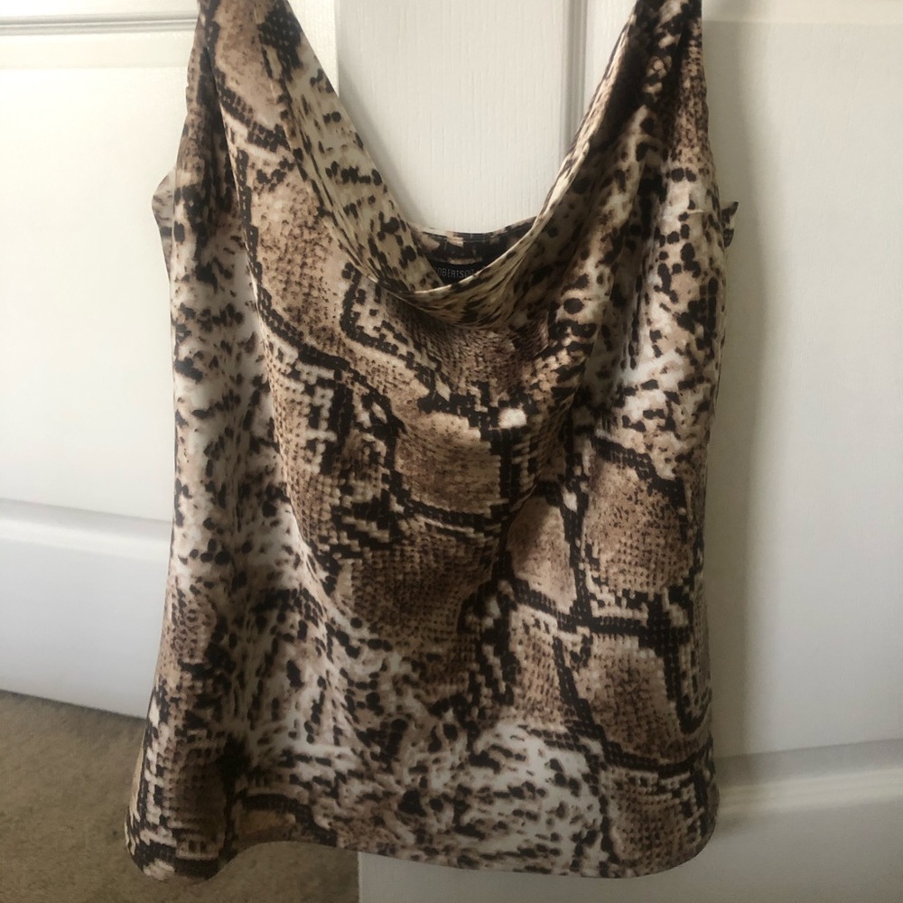 A cheetah print small blouse